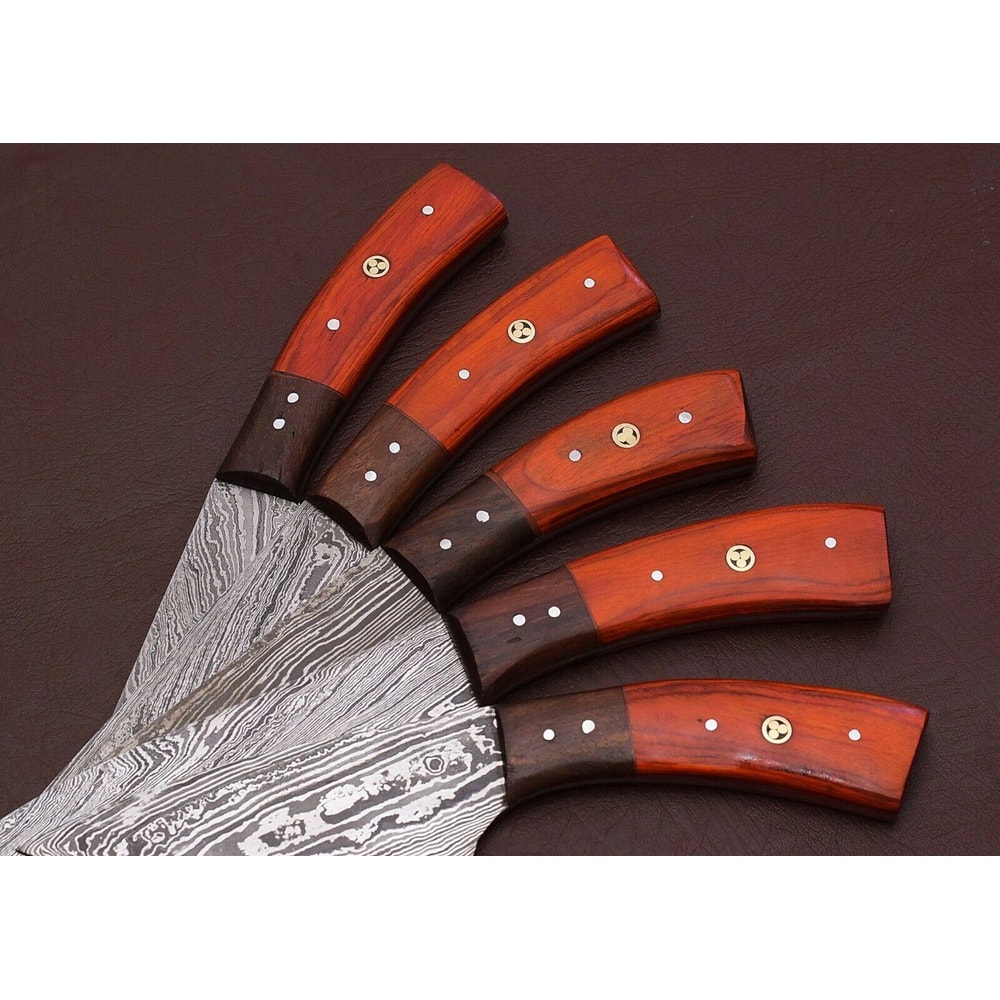 Master Chef Handmade Damascus Knives Set Kitchen Collection Of 5 3