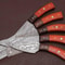 Master Chef Handmade Damascus Knives Set Kitchen Collection Of 5 2