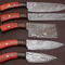 Master Chef Handmade Damascus Knives Set Kitchen Collection Of 5 1