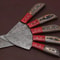 HandForged Damascus Steel Chef Knife Set Of 5 With Pakka Wood Handles 1