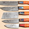 Culinary Masterpiece Handmade Damascus 5Piece Knife Set 0