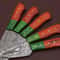 Artisan Damascus Kitchen Knives Set With Pakka Wood Handles 5 Pc 3