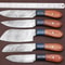 Premium Damascus Steel Knives 5Piece Chef Set For Kitchen Experts 3