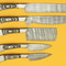 Handmade Damascus Chef Kitchen 5Piece Knife Set With Pakka Wood Handle 0