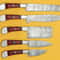 Premium Damascus Chef Knives Set With Pakka Wood Handle 0