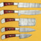 Premium Damascus Chef Knives Set With Pakka Wood Handle 0