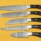 Handmade Damascus Chef Kitchen 5Piece Knife Set With Horn Wood Handle 0