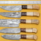 Handmade Damascus Steel 5Piece Kitchen Chef Knife Set With Bone Handle 0