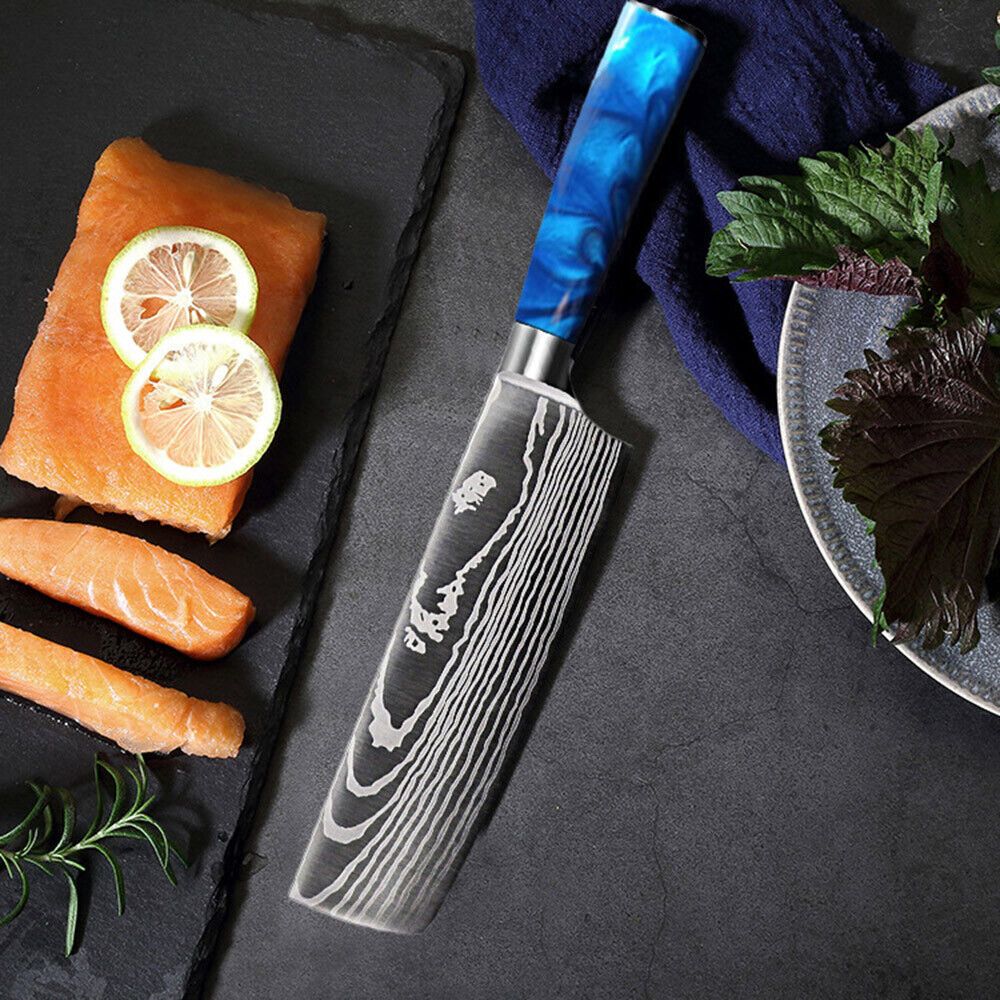 Professional Japanese Chef Knife Set 6Piece Damascus Pattern 4