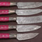 Handmade Damascus Chef Knife Kitchen Set With Pakka Wood Handle Sheath 0