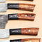5Piece Handmade Damascus Kitchen Knife Set Pakka Wood Grip 1