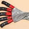 Damascus Steel Kitchen Chef Knives Set With Wooden Handles 3