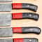 Damascus Steel Kitchen Chef Knives Set With Wooden Handles 2