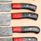 Damascus Steel Kitchen Chef Knives Set With Wooden Handles 2
