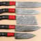 Damascus Steel Kitchen Chef Knives Set With Wooden Handles 0