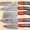 Damascus Steel Kitchen Chef Knives Set With Wooden Handles 1