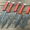 5Piece Handmade Damascus Steel Chef Knife Set Custom Kitchen Knives 0