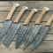5 PCS Damascus Steel Kitchen Knives Set Hand Forged Chef Blades 0