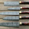 Artisan Handmade Damascus Steel Chef Knife Set With 5 Knives 2