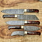 Custom Handmade Damascus Steel Chef Knife Set With Resin Handles 1