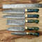Professional 5Piece Damascus Kitchen Knife Set Resin Handle Design 2