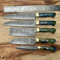 Professional 5Piece Damascus Kitchen Knife Set Resin Handle Design 2