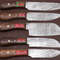 Handmade Damascus Steel Chef Knife Kitchen Set With Rose Wood Handle 0