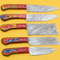 Handmade Damascus Steel Chef Knife Set With Elegant Pakka Wood Handles 0