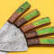5Piece Handmade Damascus Kitchen Knife Set Razor Sharp Blades 3
