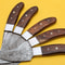 Handmade Damascus Steel Chef Knife Set Rose Wood Handle 3