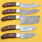 Handmade Damascus Steel Chef Knife Set Rose Wood Handle 0