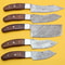 Handmade Damascus Steel Chef Knife Set Rose Wood Handle 0