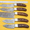 Handmade Damascus Steel Chef Knife Set Rose Wood Handle 2