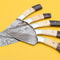 Handmade Damascus Steel Chef Knife Set Bone Handle Kitchen Knives 2