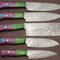 Handmade Damascus Steel Chef Knife Set Wood Handle Kitchen Knives 0