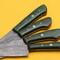 Handmade Damascus Steel 4Piece Chef Knife Set Micarta Handle Kitchen Knives 1