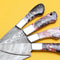 Handmade Damascus Steel 4Piece Chef Knife Set Micarta Handle 3