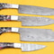 Handmade Damascus Steel 4Piece Chef Knife Set Micarta Handle 0