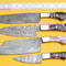 Handmade Damascus Steel 4Piece Chef Knife Set Micarta Handle 1