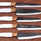 5Piece Hand Forged Carbon Steel Chef Knife Set Railroad Spike Knives 0