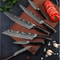 5PC Japanese Style Chef Knife Set Laser Damascus Pattern HighCarbon Steel 2
