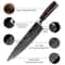 5PC Japanese Style Chef Knife Set Laser Damascus Pattern HighCarbon Steel 4