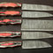 Professional Damascus Steel Kitchen Knife Set Handmade With Pakka Wood Handle 0