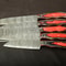 Professional Damascus Steel Kitchen Knife Set Handmade With Pakka Wood Handle 1