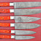 Custom Handmade Damascus Steel Kitchen Knives Set With Elegant Pakka Wood Grip 0