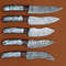 Handmade Damascus Chef Knife Set Of 5 Resin Art Handle Kitchen Knives 0