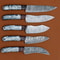 Handmade Damascus Chef Knife Set Of 5 Resin Art Handle Kitchen Knives 0