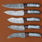 Handmade Damascus Chef Knife Set Of 5 Resin Art Handle Kitchen Knives 1