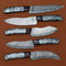 Handmade Damascus Chef Knife Set Of 5 Resin Art Handle Kitchen Knives 2