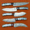 Handmade Damascus Chef Knife Set Of 5 Resin Art Handle Kitchen Knives 3